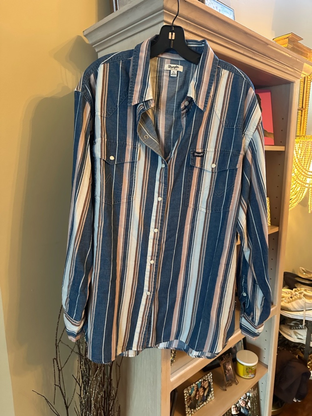 Striped Wrangler shirt in XL